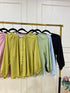 Summer Transparent Round Neck Lantern Sleeves Loose Tops